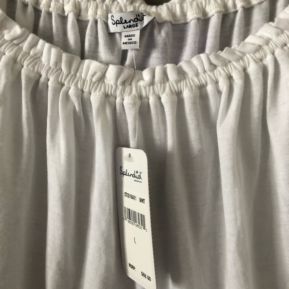 Splendid White Off Shoulder Top - Picture 3 of 4